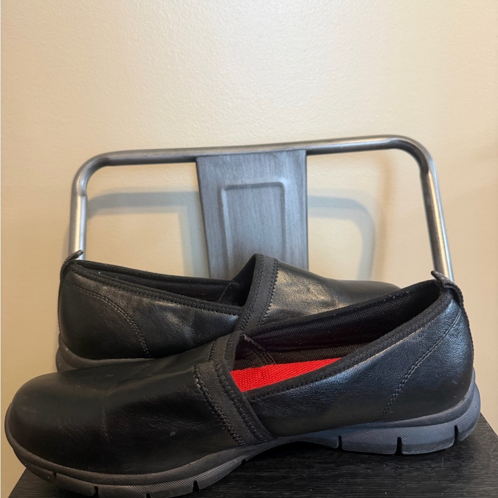 Skechers Work Black Slip Resistant Shoes Memory Foam Relaxed Fit - Picture 7 of 16